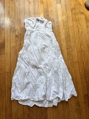 Universal Thread White Strapless Tiered Maxi Dress